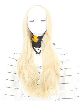 Long Curly Chemical Fiber Wig with Centered Bangs