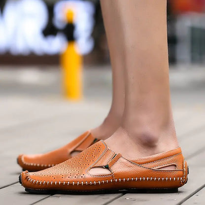 Men's Leather Sandals - Zandalias Hombre Sandale Homme