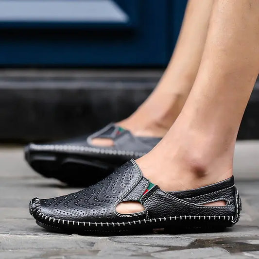 Men's Leather Sandals - Zandalias Hombre Sandale Homme