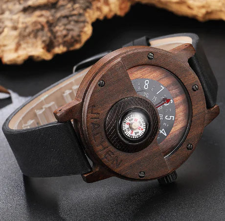 Wooden Compass Sport Quartz Watch