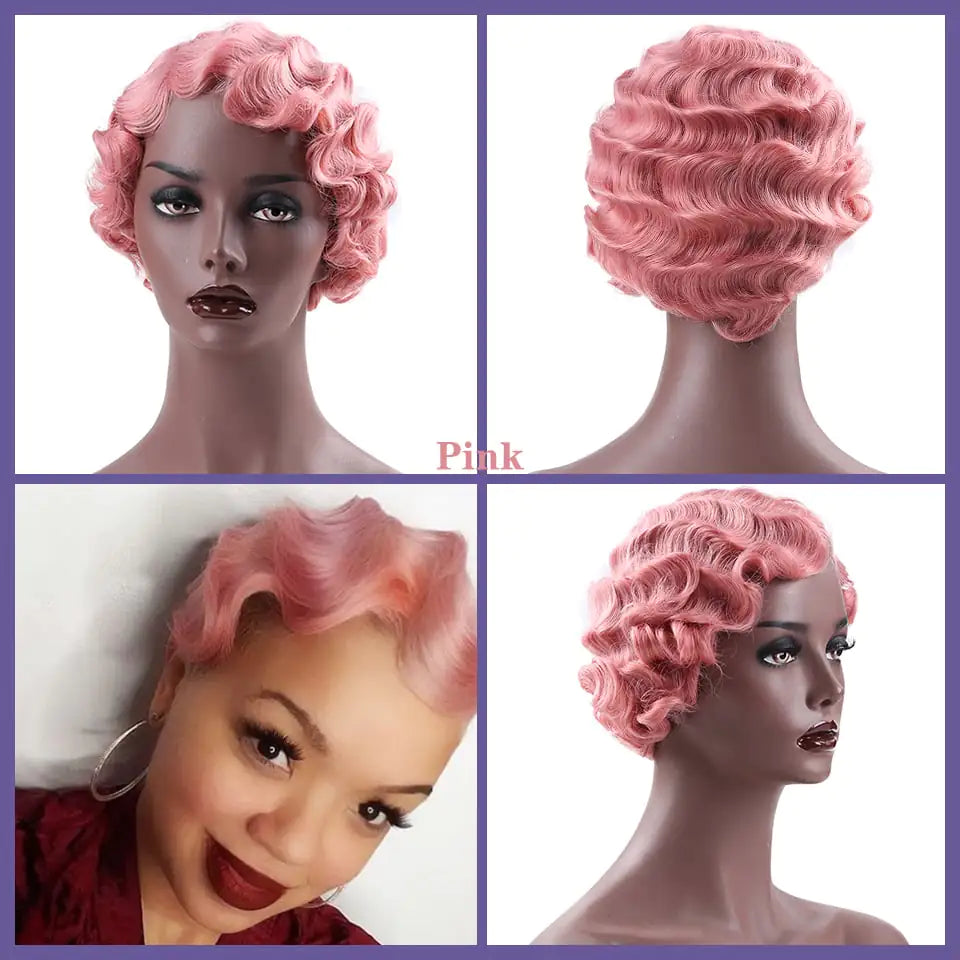 High Temperature Resistant Silk Wave Wig Headgear