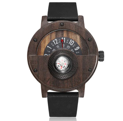 Wooden Compass Sport Quartz Watch