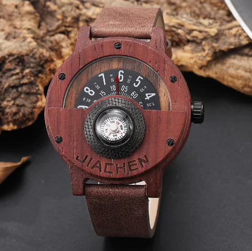 Wooden Compass Sport Quartz Watch