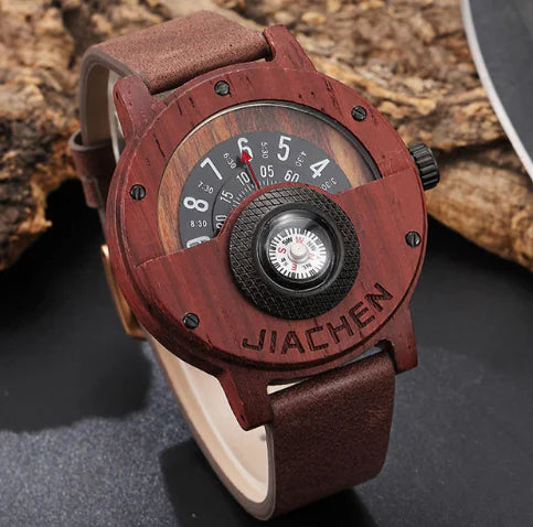 Wooden Compass Sport Quartz Watch