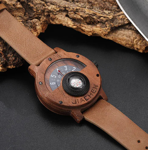 Wooden Compass Sport Quartz Watch