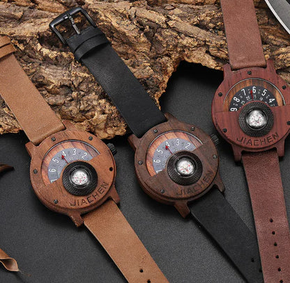Wooden Compass Sport Quartz Watch