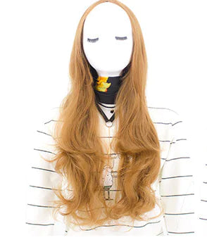 Long Curly Chemical Fiber Wig with Centered Bangs