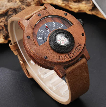 Wooden Compass Sport Quartz Watch