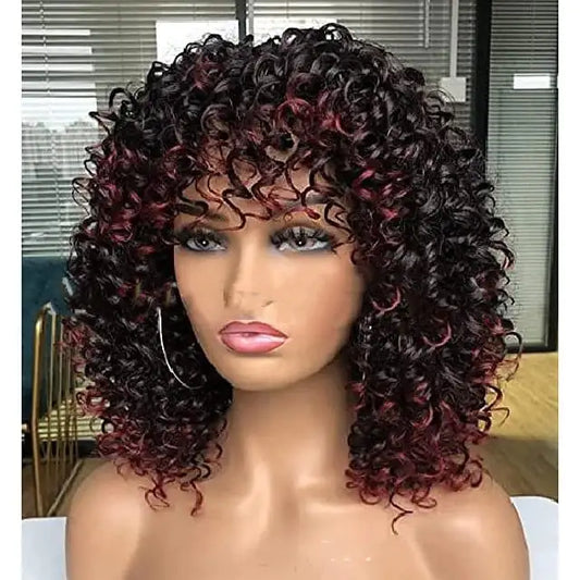 Curly High-Temperature Silk Wig Headgear