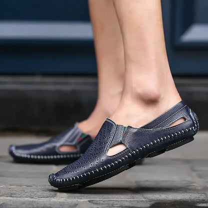 Men's Leather Sandals - Zandalias Hombre Sandale Homme