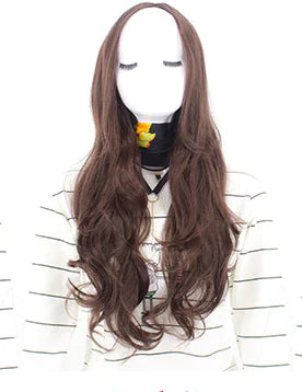 Long Curly Chemical Fiber Wig with Centered Bangs
